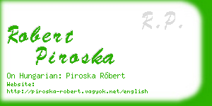 robert piroska business card